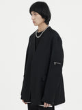 Unnorm No Collar Cargo Blazer