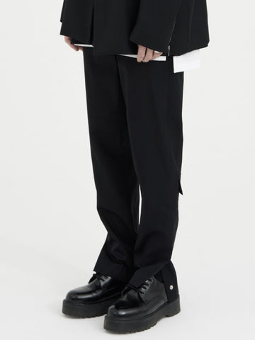 Unnorm Side Snap Half Band Trousers