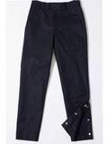 Unnorm Side Snap Half Band Trousers