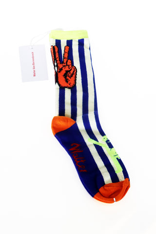 Walter Van Beirendonck W Peace Socks Blue