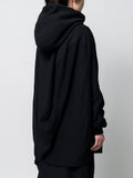 Anrealage Reverse Weave Hoodie Sweatshirt in Black