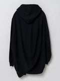 Anrealage Reverse Weave Hoodie Sweatshirt in Black