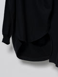 Anrealage Reverse Weave Hoodie Sweatshirt in Black