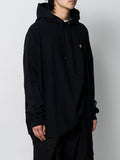 Anrealage Reverse Weave Hoodie Sweatshirt in Black
