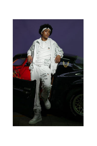 Self Made x Sergio Tacchini All-Over Oversized Polo Tee