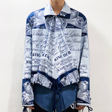 Telfar Wrap Shirt Navy