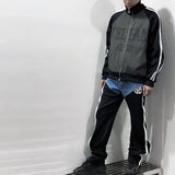 Telfar Raglan T-shirt Track Jacket Black