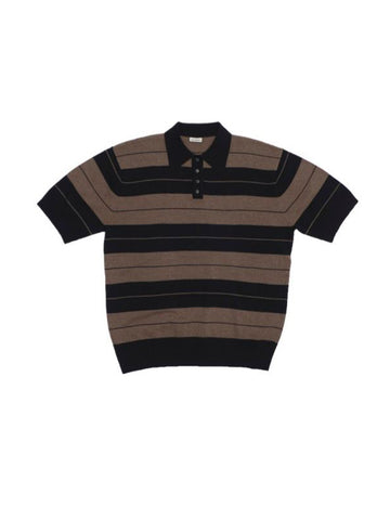 Willy Chavarria  Charlie Brown Stripe Sweater Polo