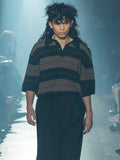 Willy Chavarria  Charlie Brown Stripe Sweater Polo