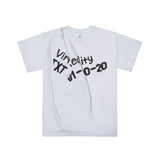 ZNY Virtual Reality Asymmetric Oversized T-shirt White