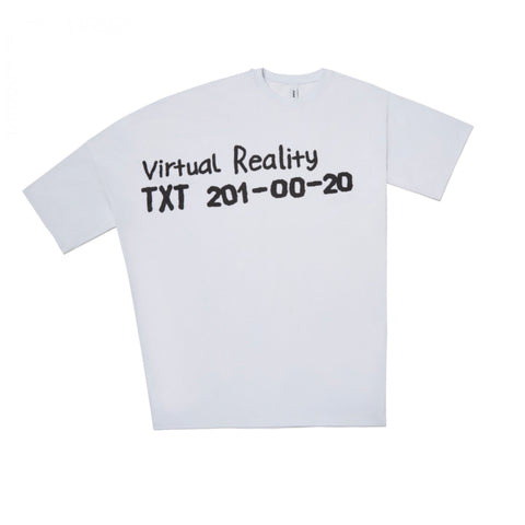 ZNY Virtual Reality Asymmetric Oversized T-shirt White