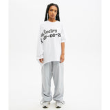 ZNY Virtual Reality Asymmetric Oversized T-shirt White
