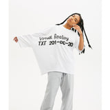 ZNY Virtual Reality Asymmetric Oversized T-shirt White