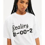 ZNY Virtual Reality Asymmetric Oversized T-shirt White