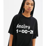 ZNY Virtual Reality Asymmetric Oversized T-shirt Back